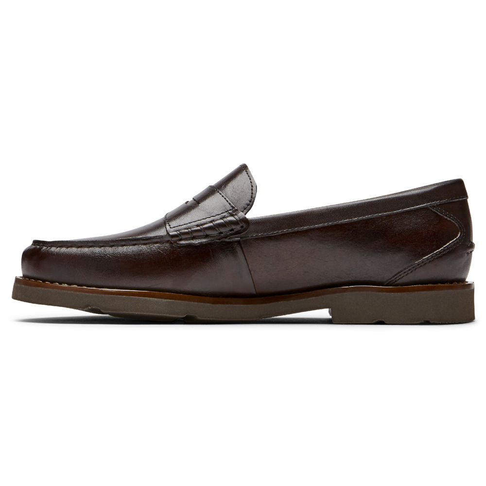 Rockport Mens Modern Prep Penny - Loafers Dark Brown - GSX693475